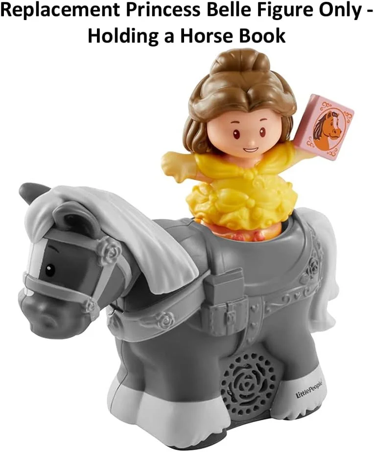 فیگور جایگزین پرنسس بل به همراه کتاب اسب برای ست اسباب بازی Fisher-Price Little People Princess Belle and Philippe GNG89