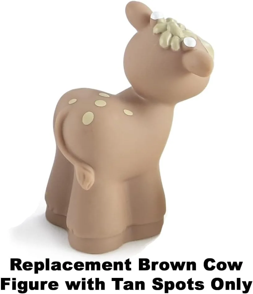 قطعه جایگزین فیشر پرایس برای مجموعه بازی Little People Nativity DPX53 - گاو قهوه ای جایگزین با لکه های خاکی