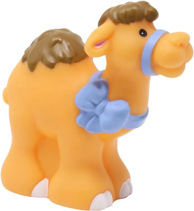 قطعه جایگزین فیشر پرایس برای مجموعه حیوانات باغ وحش سافاری Little People - فیگور شتر جایگزین با پاپیون آبی