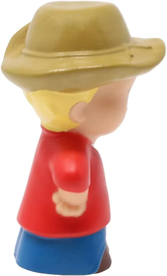 قطعه جایگزین Fisher-Price برای مجموعه مزرعه تراکتور Little People مدل X0018 - فیگور جایگزین کشاورز ادی مو بلوند با کلاه کابویی