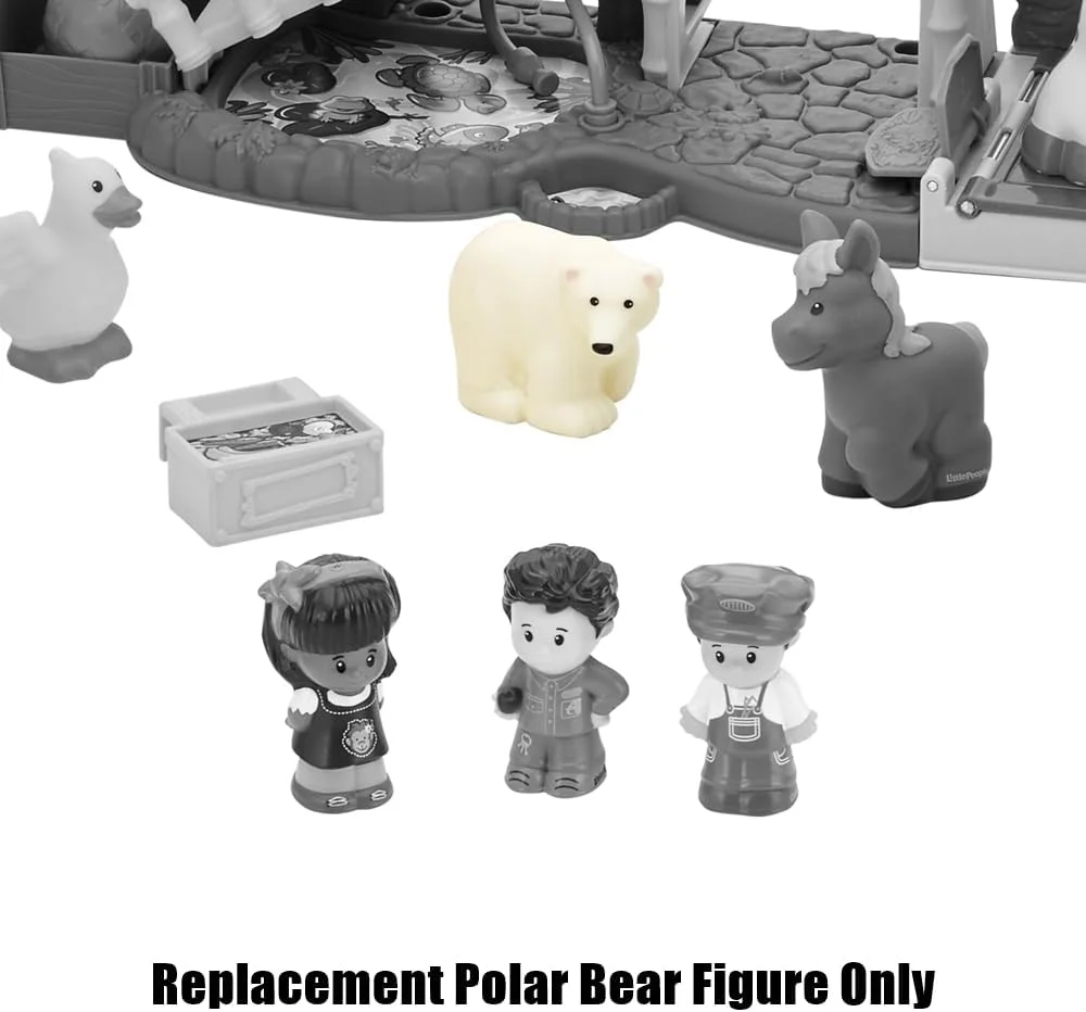 فیگور خرس قطبی سفید جایگزین برای قطار باغ وحش Fisher-Price Little People مدل CMP36