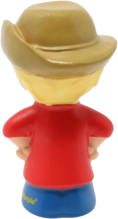 قطعه جایگزین Fisher-Price برای مجموعه مزرعه تراکتور Little People مدل X0018 - فیگور جایگزین کشاورز ادی مو بلوند با کلاه کابویی