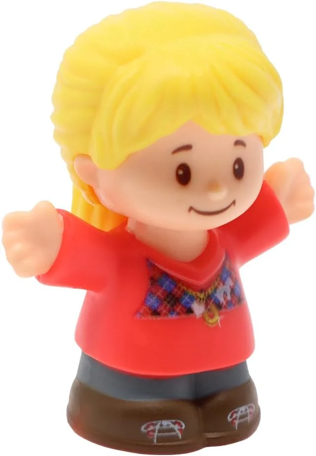 قطعه جایگزین Fisher-Price برای مجموعه های بازی فرودگاه، مدرسه، باغ وحش، قطار یا خانه عروسکی Little People GJL17 - فیگور جایگزین مادر معلم مو بلوند