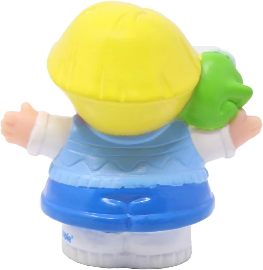 قطعه جایگزین برای مجموعه کلیسای تعطیلات، خانه عروسکی، لباس عید پاک Little People Fisher-Price مدل C1162 - فیگور جایگزین ادی با جلیقه بافتنی و پاپیون - حمل قورباغه