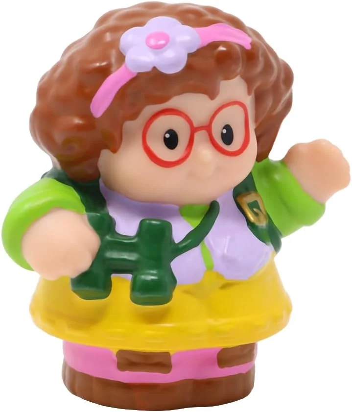 قطعه جایگزین Fisher-Price برای خانه عروسکی Little People Adventure Camping Explorer مدل P0129 - فیگور جایگزین مگی با الهام از دوربین و کوله پشتی