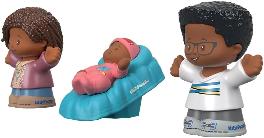 قطعات جایگزین Fisher-Price برای خانه عروسکی Little People Big Helpers مدل FRM74 - فیگورهای جایگزین خانواده آفریقایی-آمریکایی شامل پدر، مادر و نوزاد قطعات جایگزین Fisher-Price برای خانه عروسکی Little People Big Helpers مدل FRM74 - فیگورهای جایگزین خانواده آفریقایی-آمریکایی شامل پدر، مادر و نوزاد