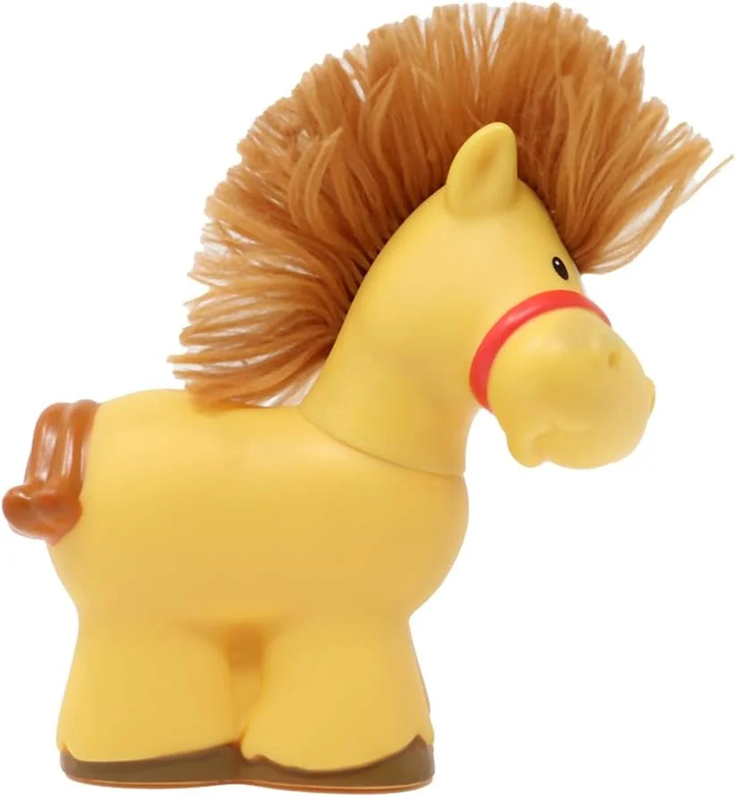 قطعه جایگزین اسباب بازی مزرعه لمسی و کلکسیونی Little People فیشر پرایس مدل K0104 - فیگور اسب قهوه ای با یال نرم
