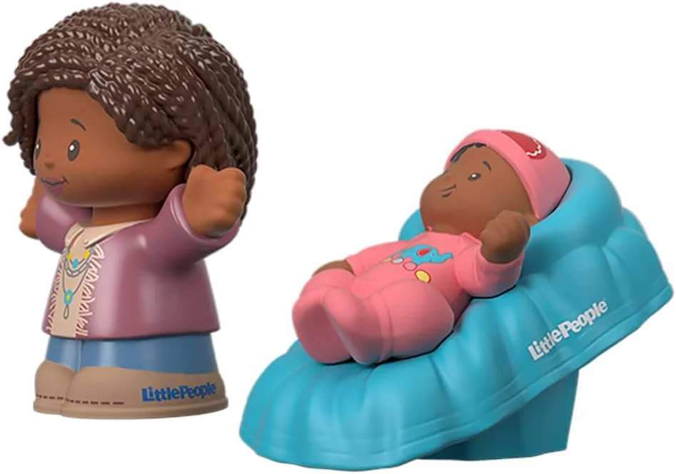 قطعات جایگزین Fisher-Price برای خانه عروسکی Little People Big Helpers مدل FRM74 - فیگورهای جایگزین خانواده آفریقایی-آمریکایی شامل پدر، مادر و نوزاد قطعات جایگزین Fisher-Price برای خانه عروسکی Little People Big Helpers مدل FRM74 - فیگورهای جایگزین خانواده آفریقایی-آمریکایی شامل پدر، مادر و نوزاد