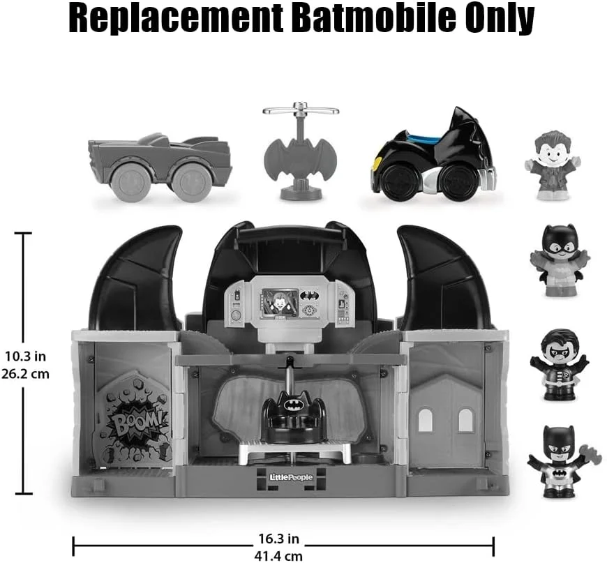 قطعه جایگزین فیشر پرایس، ماشین بتمن مشکی و آبی برای ست بازی بتکیو Little People مدل HHY77 قطعه جایگزین فیشر پرایس، ماشین بتمن مشکی و آبی برای ست بازی بتکیو Little People مدل HHY77