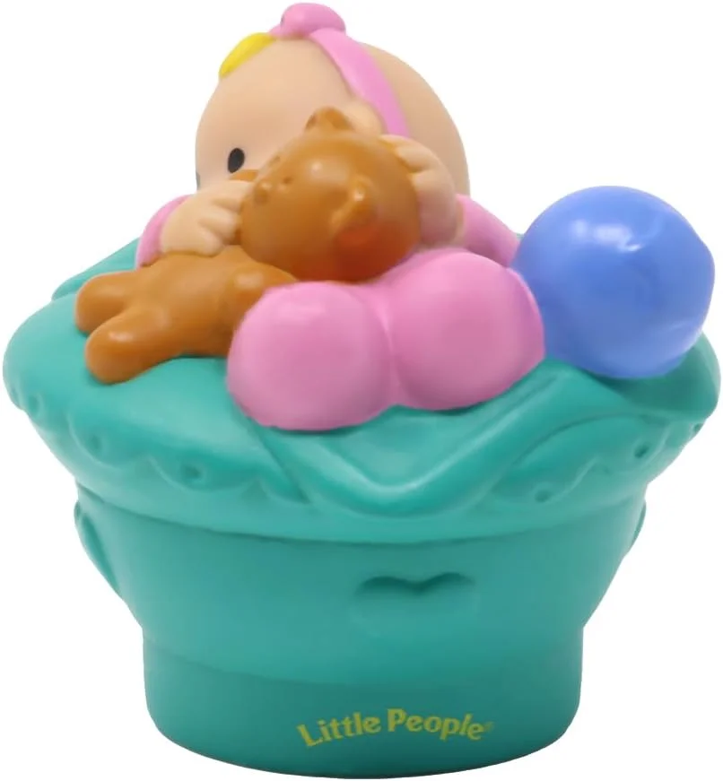 قطعه جایگزین برای خانه عروسکی Fisher-Price Little People Sweet Sounds مدل 77975 - فیگور نوزاد مو بلوند نشسته قطعه جایگزین برای خانه عروسکی Fisher-Price Little People Sweet Sounds مدل 77975 - فیگور نوزاد مو بلوند نشسته