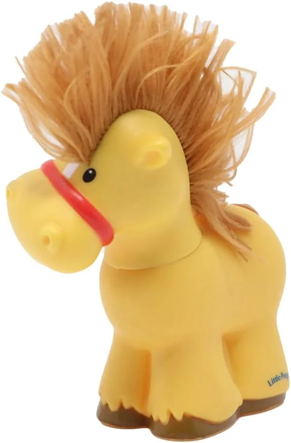 قطعه جایگزین اسباب بازی مزرعه لمسی و کلکسیونی Little People فیشر پرایس مدل K0104 - فیگور اسب قهوه ای با یال نرم