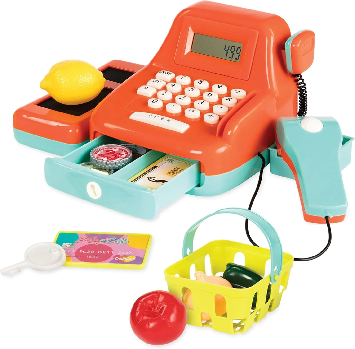 Battat – Pretend Play Register – Calculating Cash Register – Kids Grocery Accessories – Scanner & Sounds – 3 Years + – Cash Register