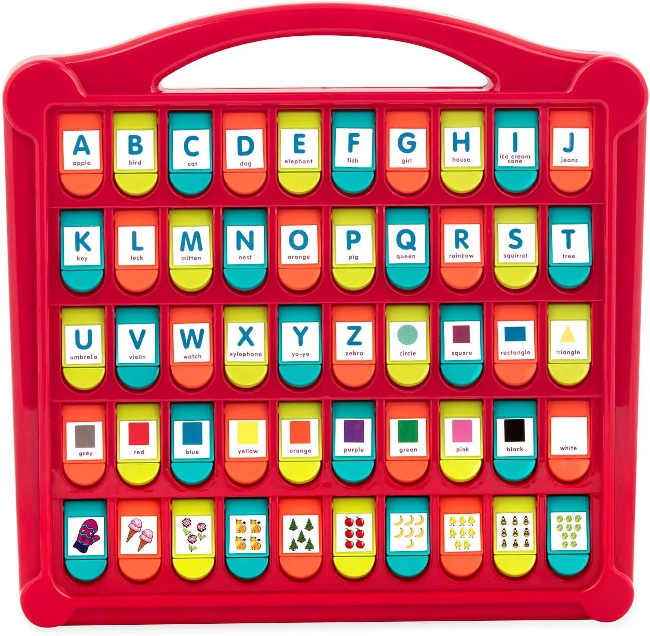 تخته الفبای قایم موشک Battat مناسب برای 3 سال به بالا - چند رنگ، 33 سانتی متر (بزرگ) در 29.5 سانتی متر (عرض) در 3.8 سانتی متر (ارتفاع)