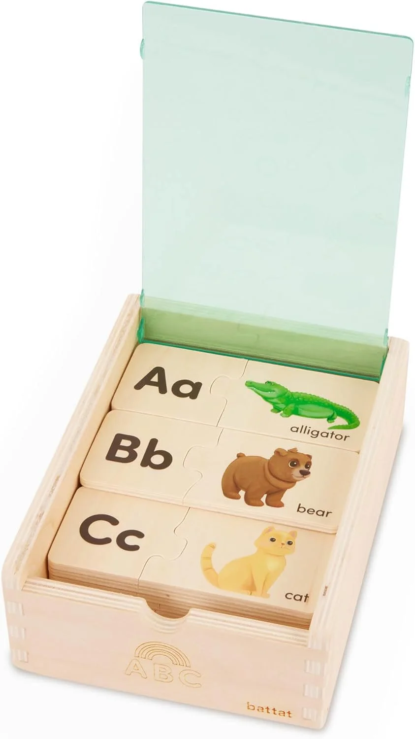 پازل چوبی آموزشی باتات مناسب کودکان نوپا - پازل های چوبی با حروف الفبا