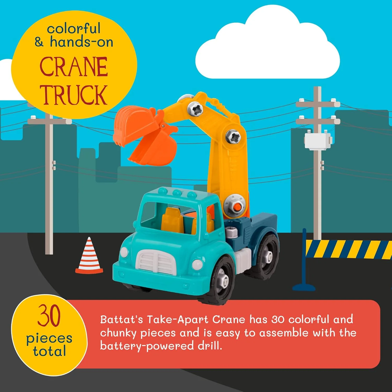 جرثقیل جدا کردنی باتات، مدل Bt2514Z، کامیون جرثقیل جدا کردنی، 34 قطعه