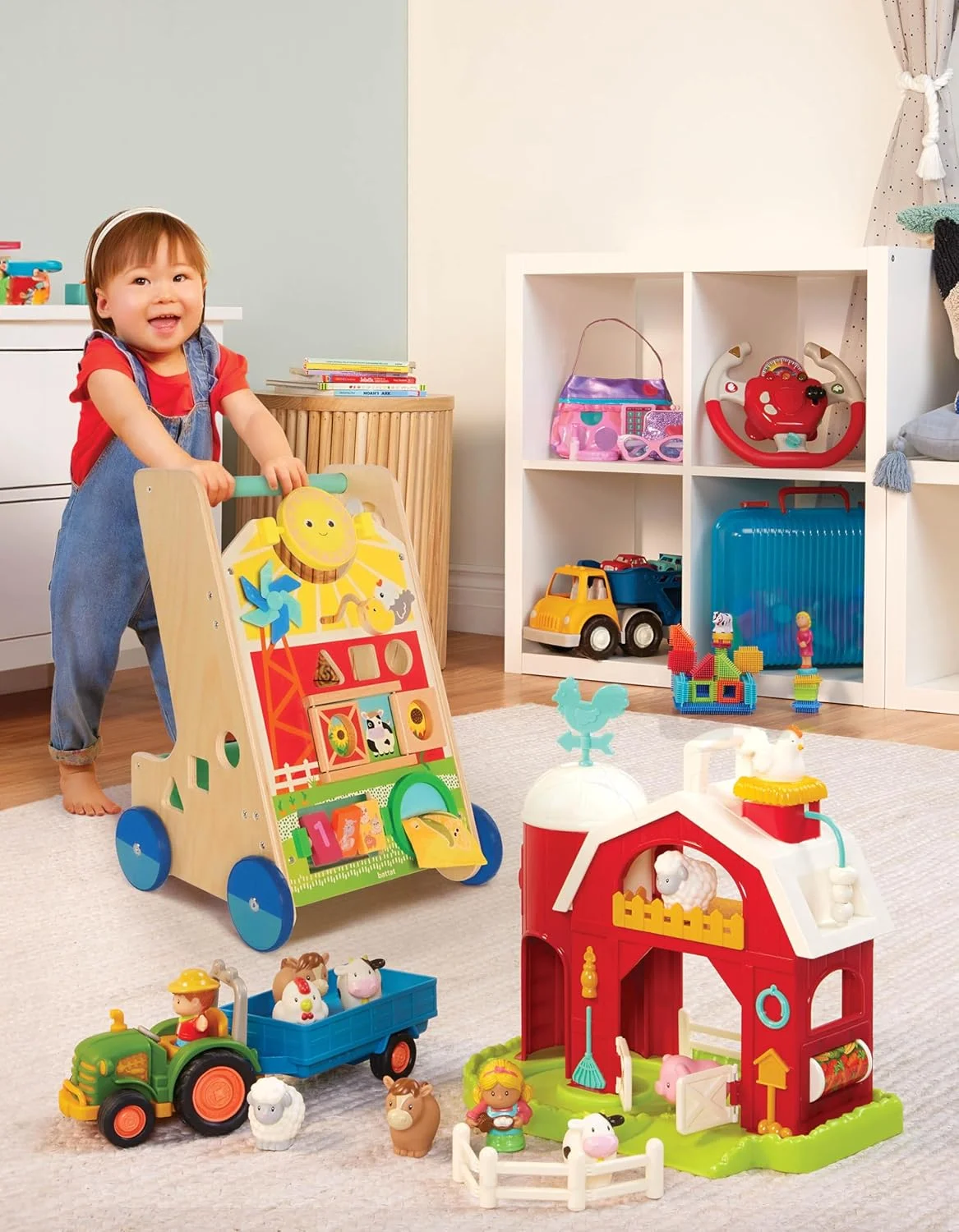 واکر چوبی مزرعه باتات - 9 فعالیت آموزشی - واکر کودک نوپا - 1 سال به بالا - چند رنگ واکر چوبی مزرعه باتات - 9 فعالیت آموزشی - واکر کودک نوپا - 1 سال به بالا - چند رنگ