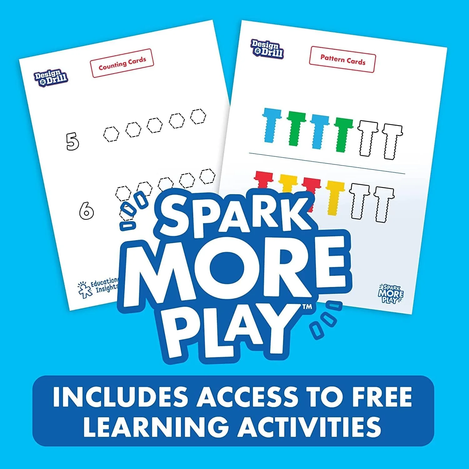 مجموعه آموزشی طراحی و دریل حروف الفبا و اعداد، ۹۰ قطعه به همراه اسباب بازی دریل برقی، لوازم ضروری کلاس درس پیش دبستانی و مهد کودک، مناسب برای سنین ۳ سال به بالا