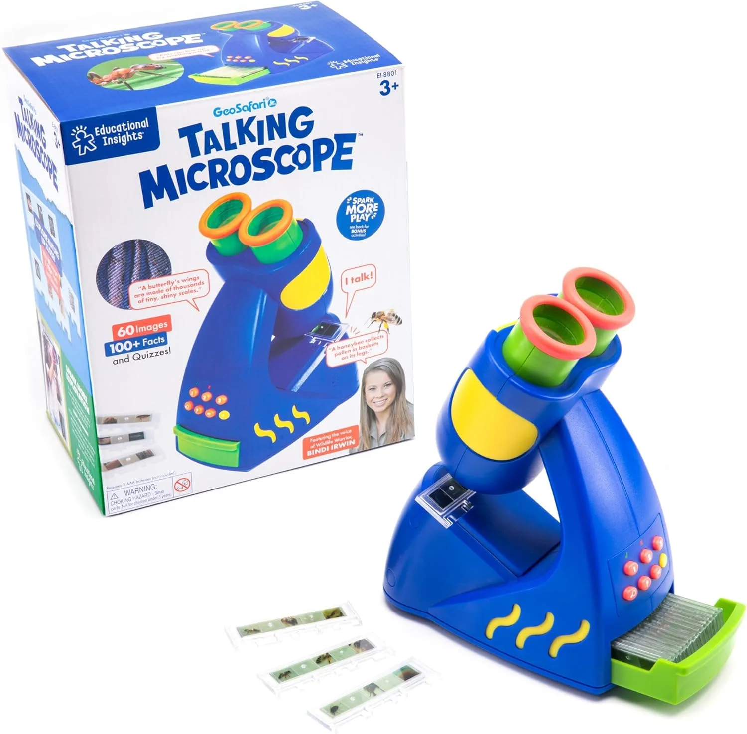 میکروسکوپ سخنگوی GeoSafari Jr. از Educational Insights با حضور بیندی ایروین