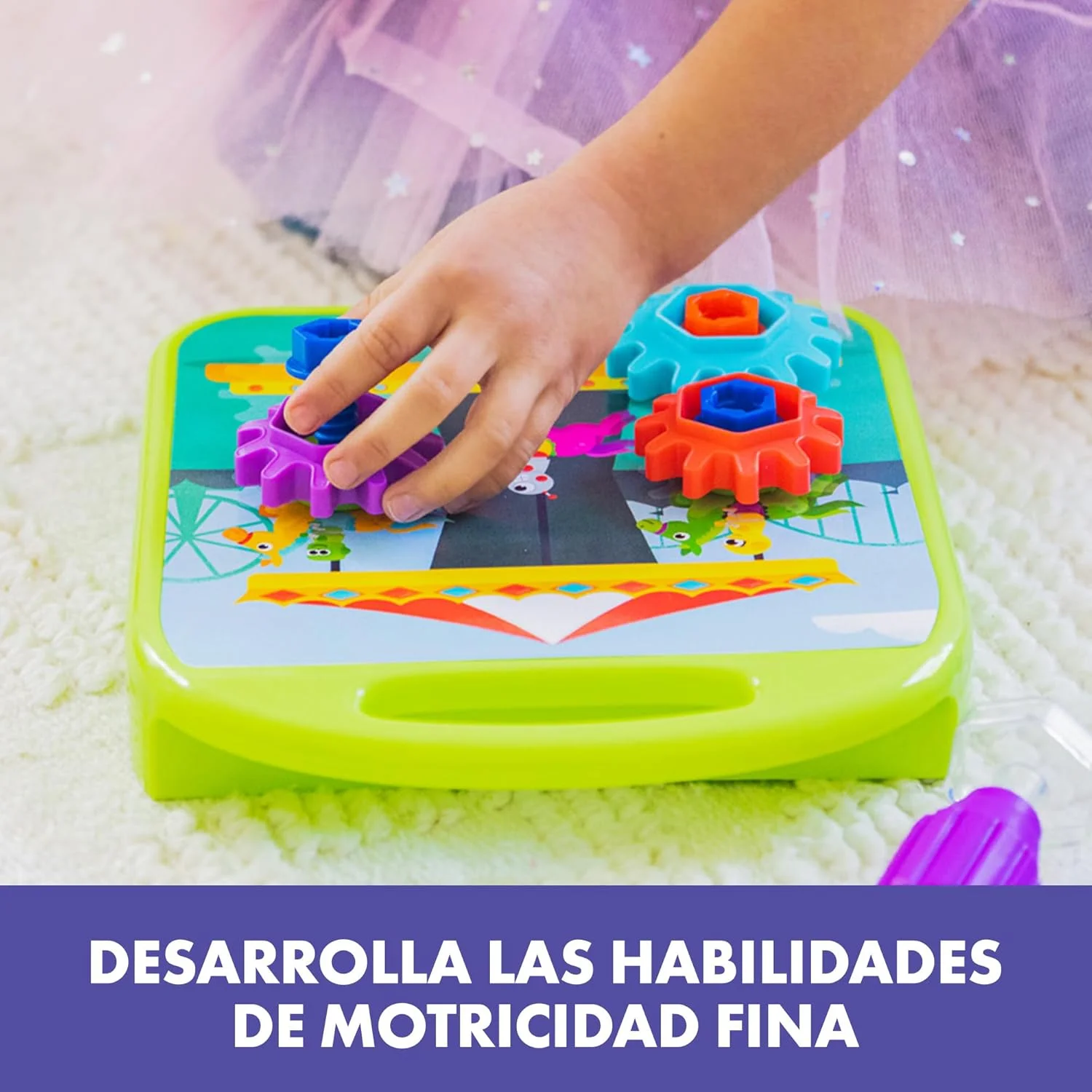 کارگاه آموزشی چرخ‌دنده‌ها با دریل Design & Drill Educational Insights، شامل ۵۵ قطعه به همراه دریل اسباب‌بازی برقی، اسباب‌بازی STEM، هدیه برای کودکان ۳ سال به بالا