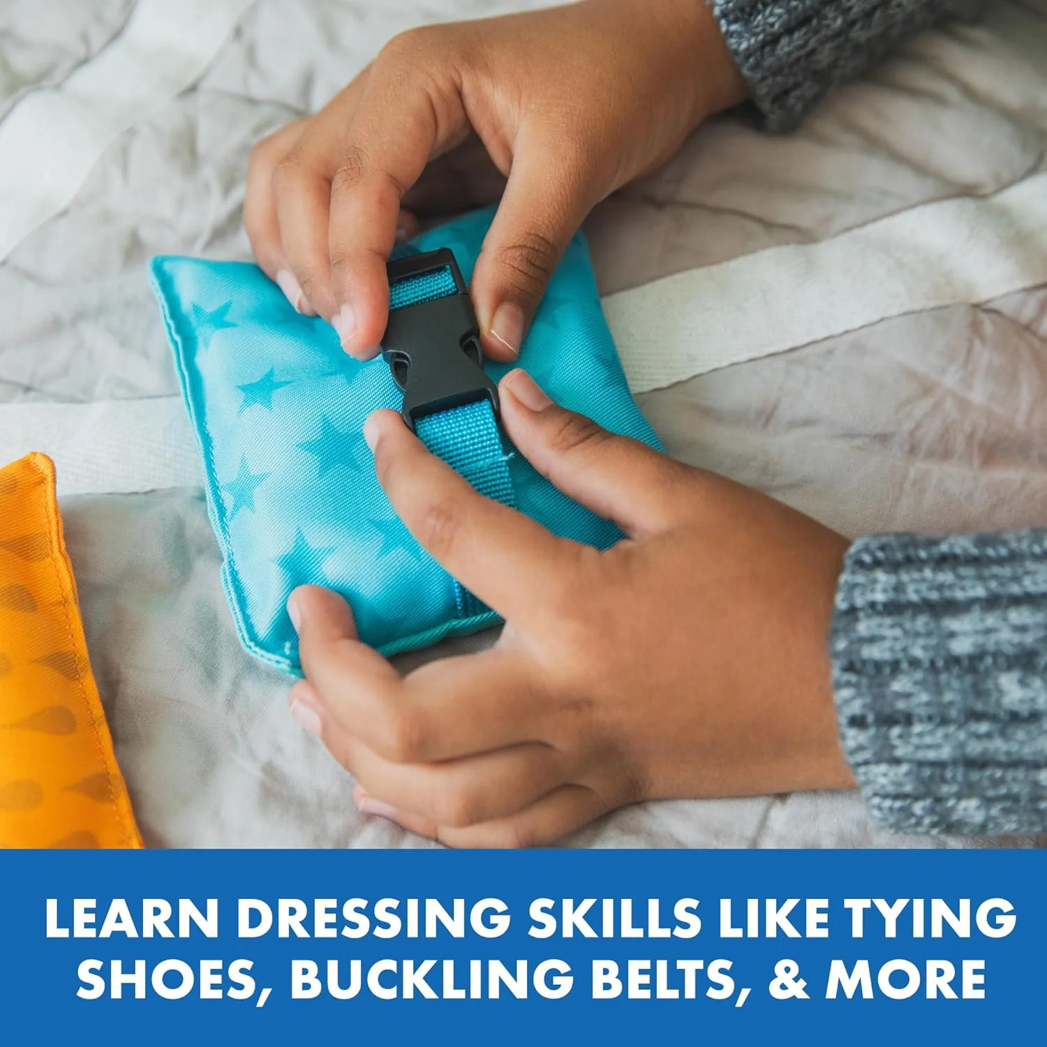 کیسه لوبیاهای آموزش مهارت های لباس پوشیدن - فعالیت های برد شلوغ مونته سوری برای کودکان نوپا، تمرین بستن بند کفش، اسباب بازی های کاردرمانی، آموزش مهارت های زندگی و یادگیری نحوه لباس پوشیدن برای کودکان 4 سال به بالا