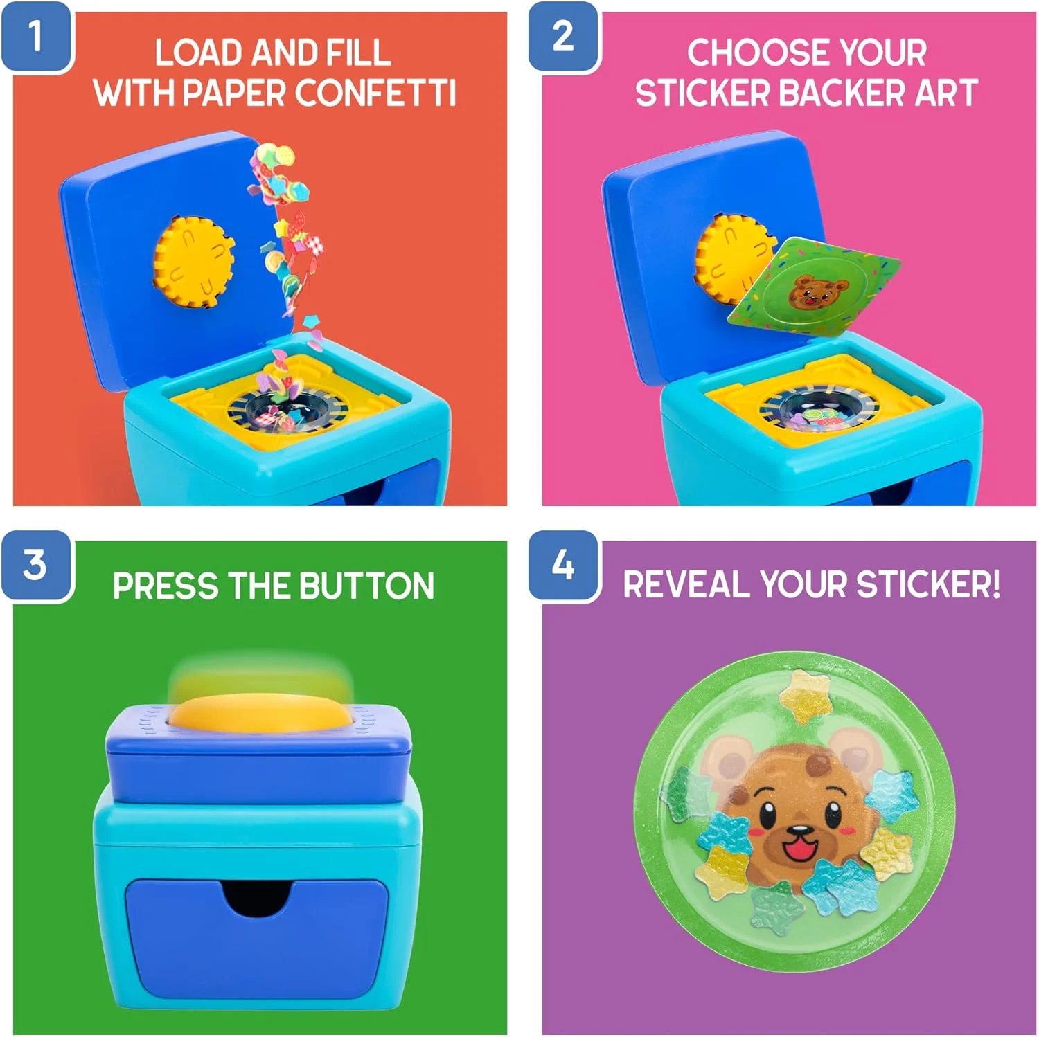 ست ساخت استیکر سه بعدی Educational Insights - ست کاردستی برای کودکان، فعالیت بدون کثیف کاری، دستگاه ساخت استیکر شخصی، استیکرهای پفی DIY برای کودکان، هدایای خلاقانه، مناسب برای پسران و دختران 5 سال به بالا