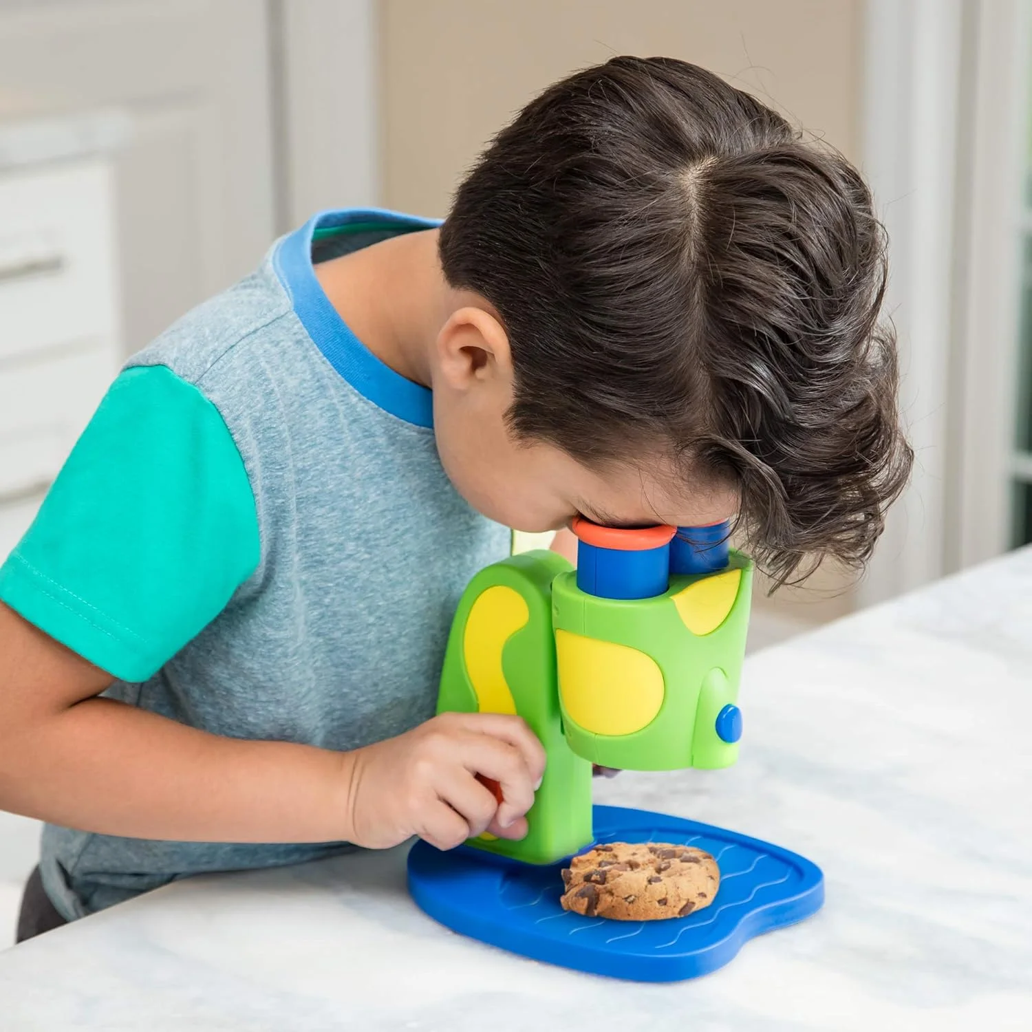 اسباب بازی میکروسکوپ کودکانه GeoSafari Jr. My First، علوم پیش دبستانی، اسباب بازی STEM، هدیه برای پسران و دختران، 3 سال به بالا