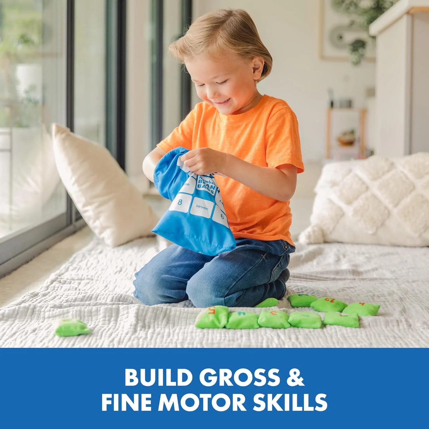 کیسه لوبیاهای آموزشی اعداد، یادگیری اعداد، اسباب بازی آموزشی کودک نوپا، لوازم ضروری کلاس درس پیش دبستانی و مهد کودک، مجموعه 20 عددی، 3 سال به بالا