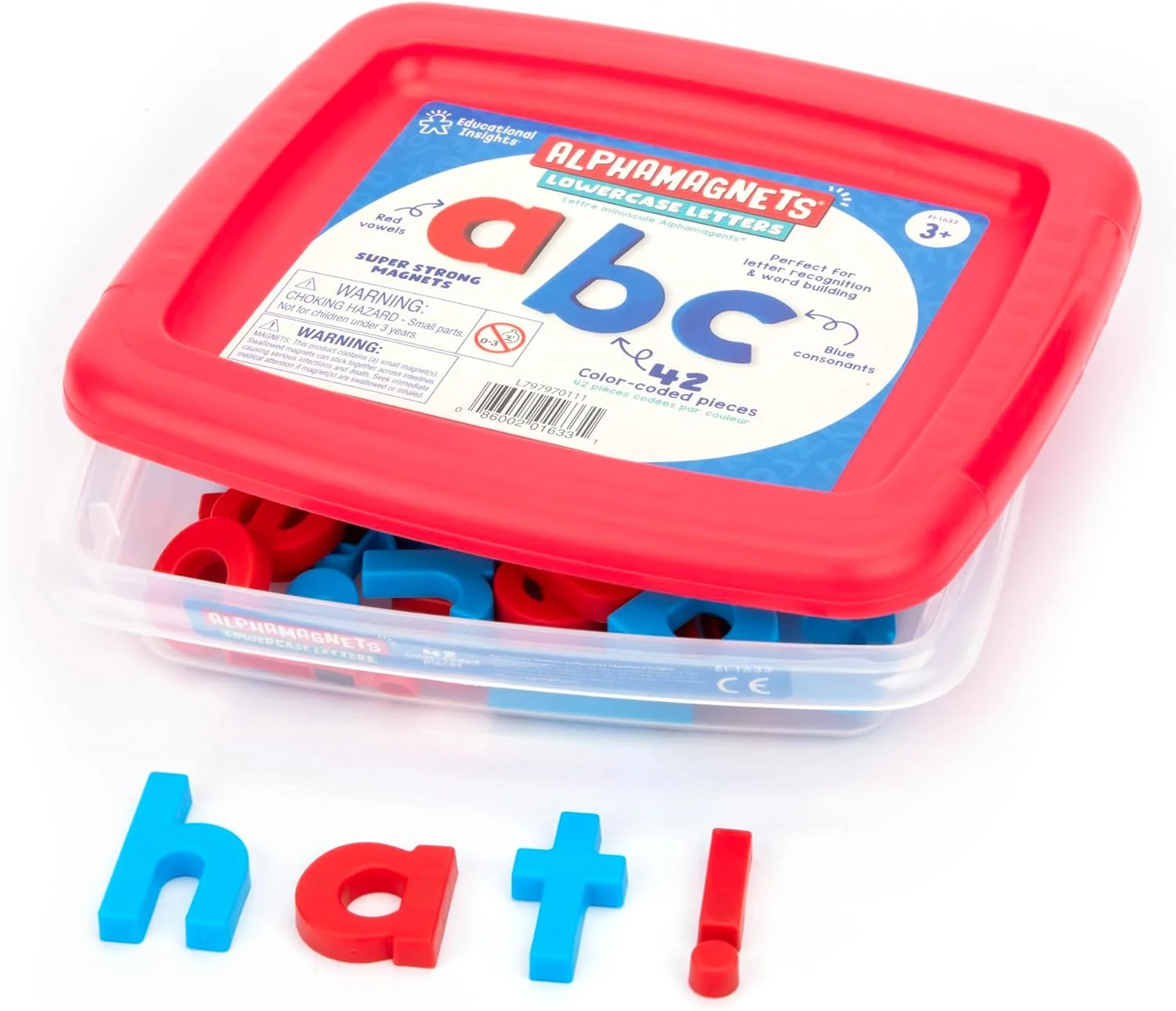 مجموعه 42 عددی آهنرباهای الفبای کوچک رنگی آموزشی، اسباب بازی های یادگیری الفبا برای کودکان 3 سال به بالا