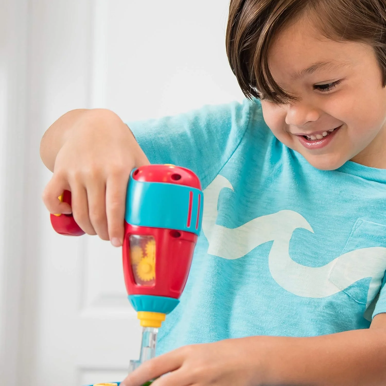 ابزار آموزشی Learning Resources EI-4140 Power، سازگار با مجموعه‌های طراحی، کارکرد واقعی، اسباب‌بازی دریل مناسب کودکان، آبی