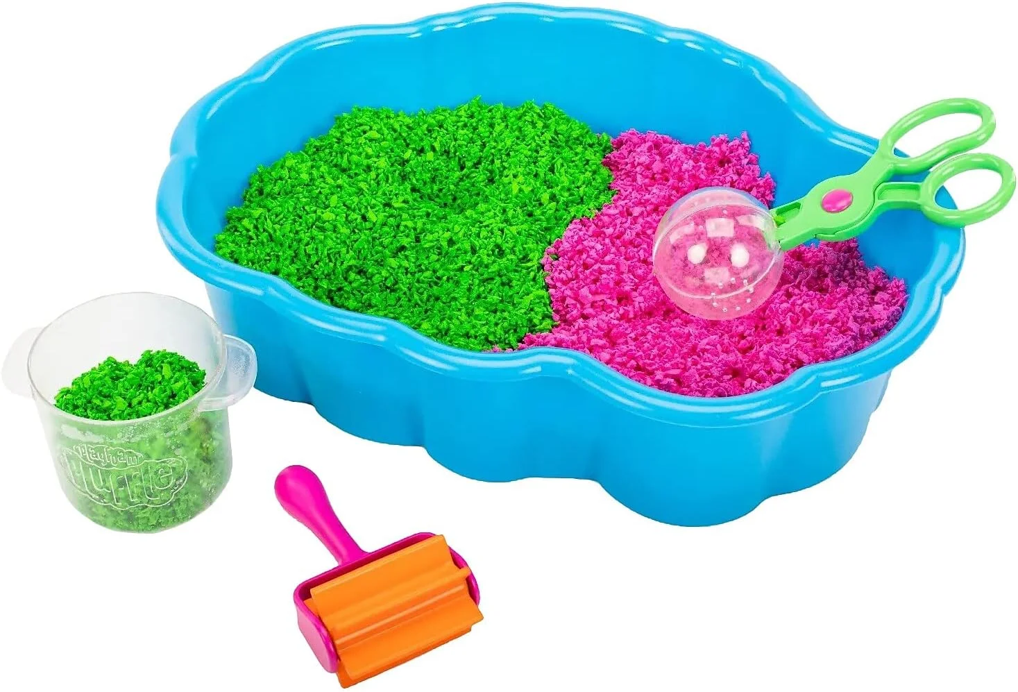 ایستگاه حسی Playfoam Pluffle Educational Insights، جعبه حسی با ابزار، مهارت های حرکتی ظریف، 3 سال به بالا