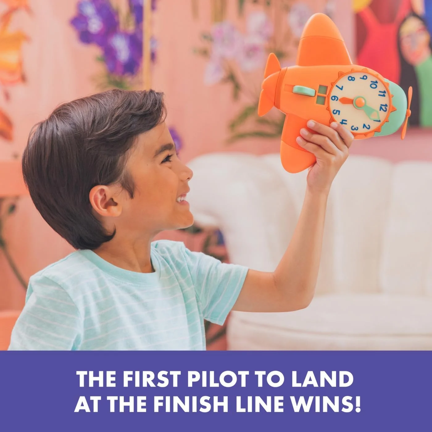 اسباب بازی های آموزشی Learning Resources، بازی آموزش زمان با ساعت برای 2 تا 4 بازیکن، 62 قطعه، چند رنگ، EI-1739