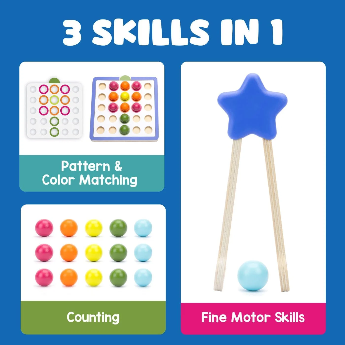 صفحه چوبی الگو و ترتیب آموزشی – اسباب بازی تطبیق رنگ برای کودکان، کیت های حرکتی ظریف، بازی های صفحه ای ترتیب برای کودکان نوپا، ابزارهای پیش دبستانی برای سنین 3 سال به بالا