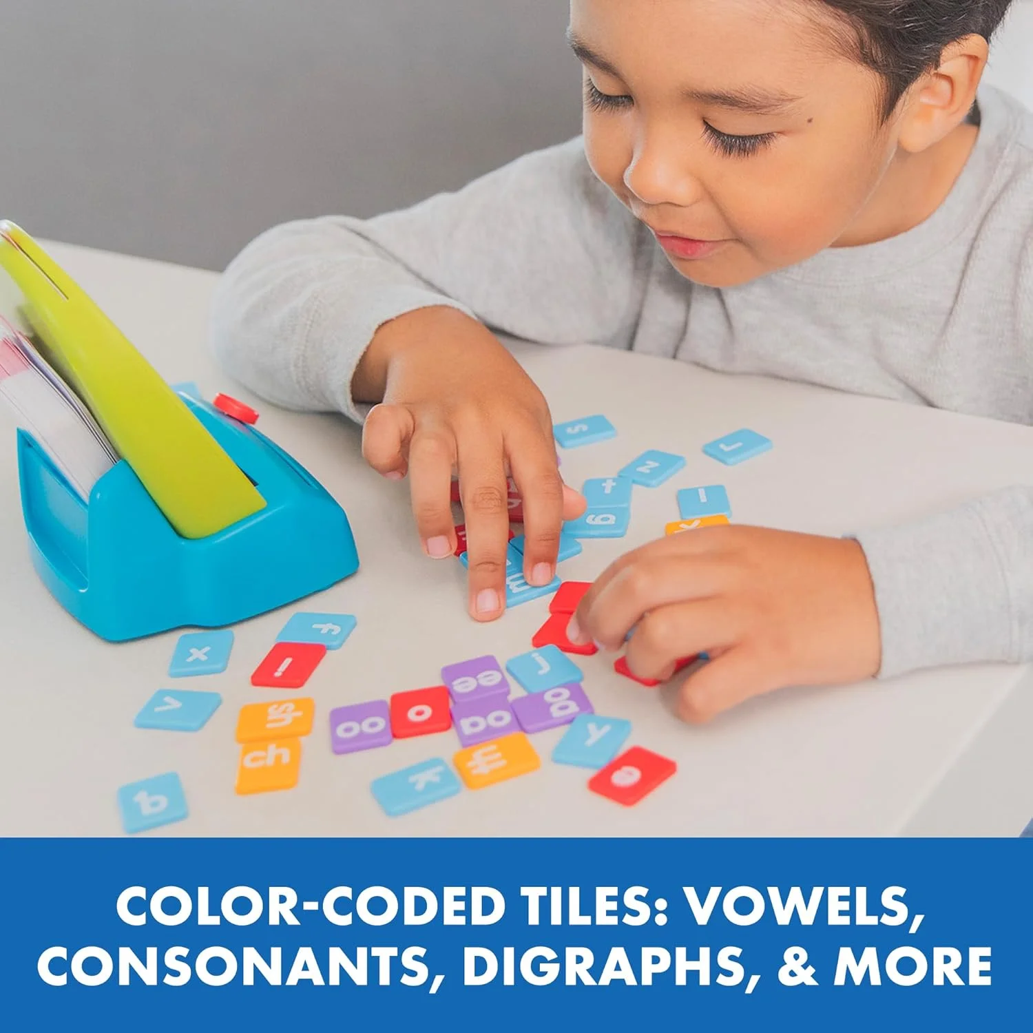 مجموعه ساخت کلمه آموزشی Spell & Drop - کارت های فلش کلمات پرکاربرد و بازی های CVC، فعالیت های ترکیب صداها برای آموزش خواندن و نوشتن به کودکان، حروف الفبا برای پیش دبستانی و مهدکودک برای سنین 4 سال به بالا