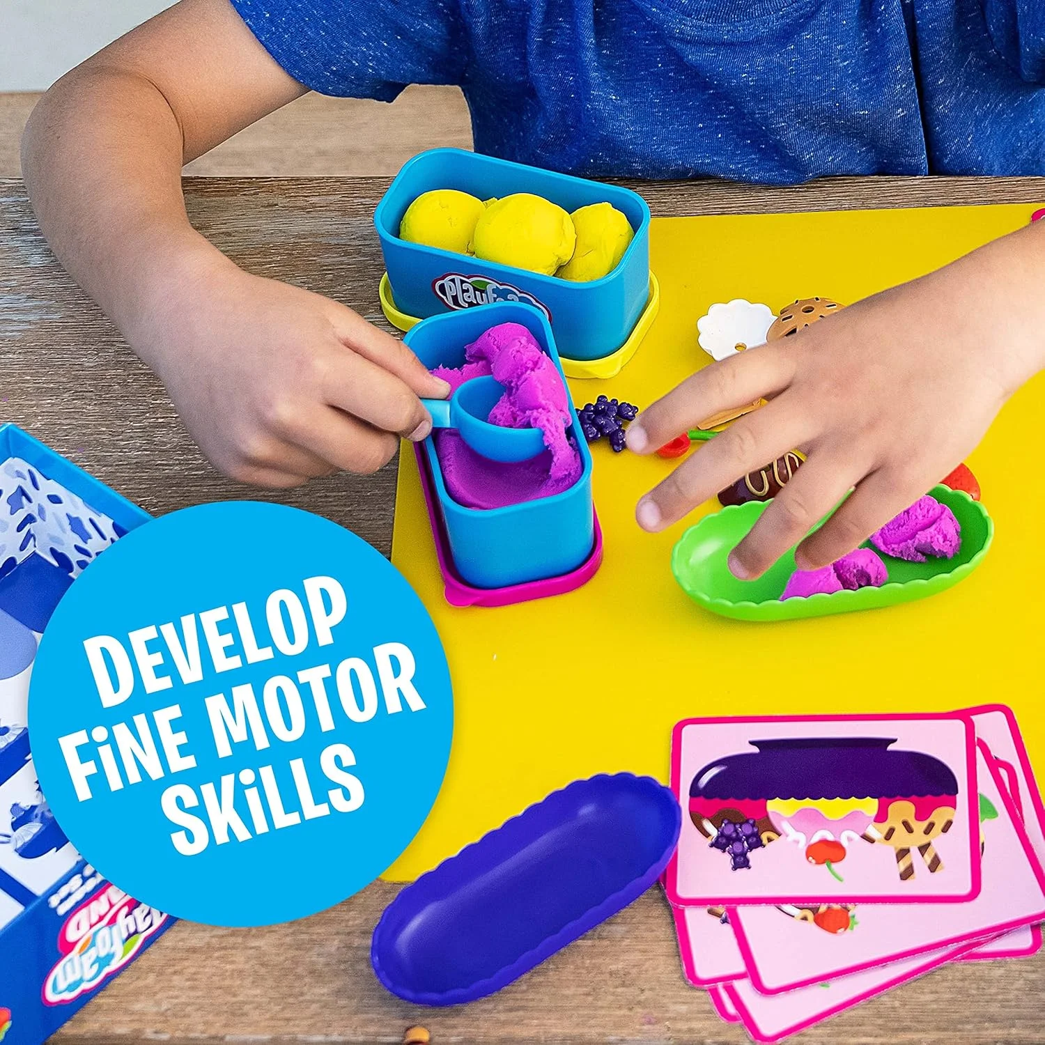 مجموعه بستنی خوری Playfoam Sand Educational Insights، شن بازی، اسباب بازی حسی، هدیه برای پسران و دختران، 3 سال به بالا