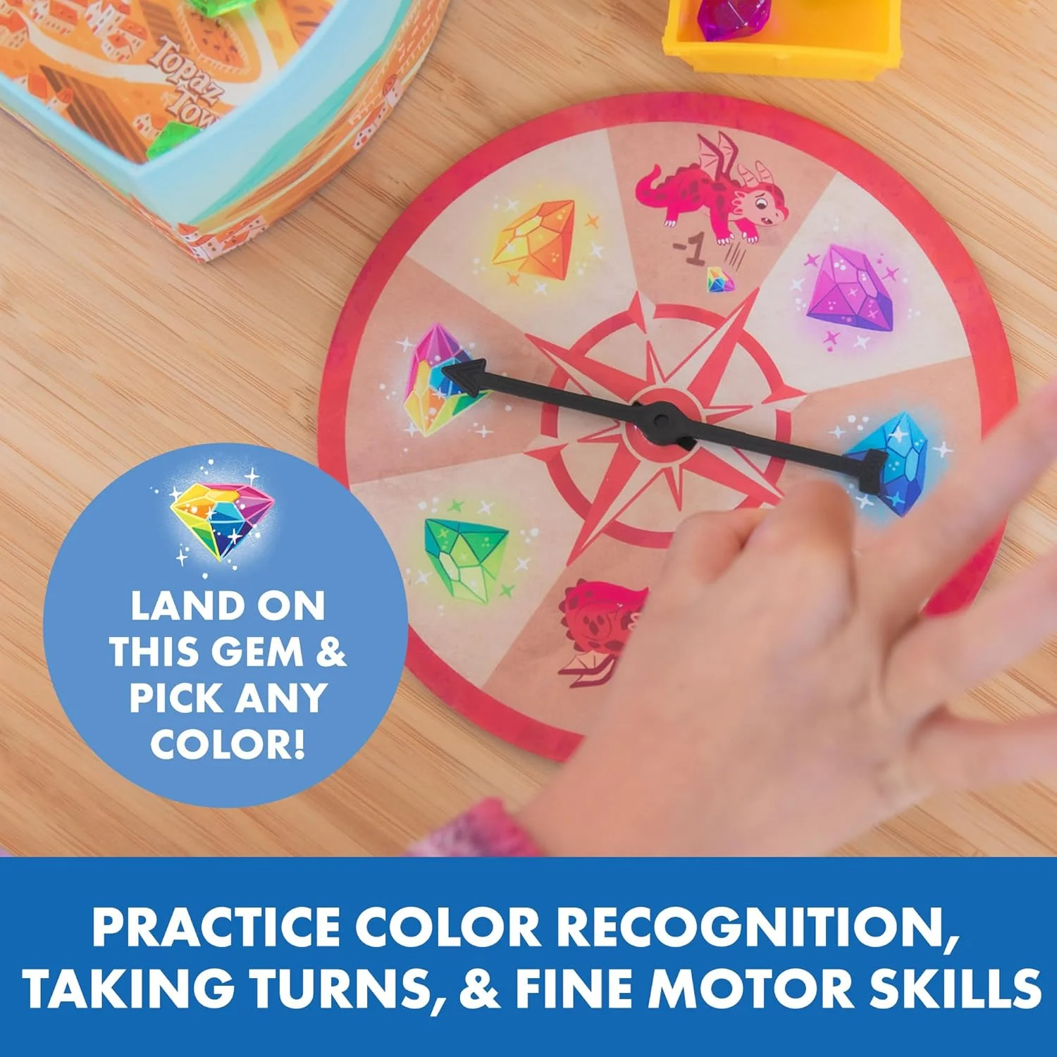 بازی آموزشی جستجوی جواهرات روبی - بازی تخته ای حرکتی ظریف برای کودکان پیش دبستانی، آموزش مهارت های قیچی و تطبیق رنگ، شب بازی خانوادگی سرگرم کننده، بازی های درمانی و اسباب بازی های موچین، برای 2-4 بازیکن بالای 3 سال