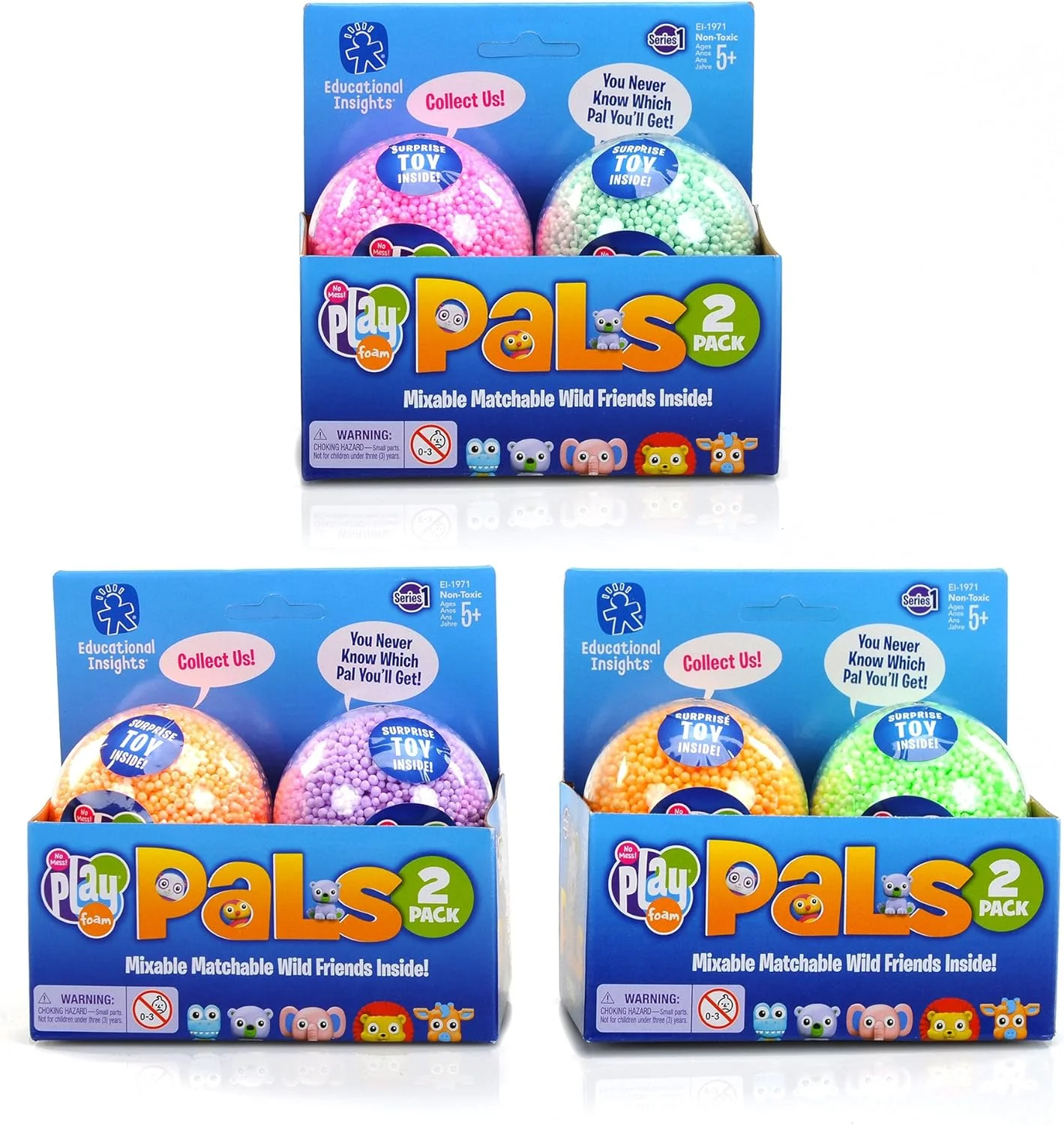 مجموعه 6 عددی دوست های وحشی Playfoam Pals از Educational Insights، اسباب بازی حسی و سرگرم کننده، هدیه برای دختران و پسران 5 سال به بالا مجموعه 6 عددی دوست های وحشی Playfoam Pals از Educational Insights، اسباب بازی حسی و سرگرم کننده، هدیه برای دختران و پسران 5 سال به بالا