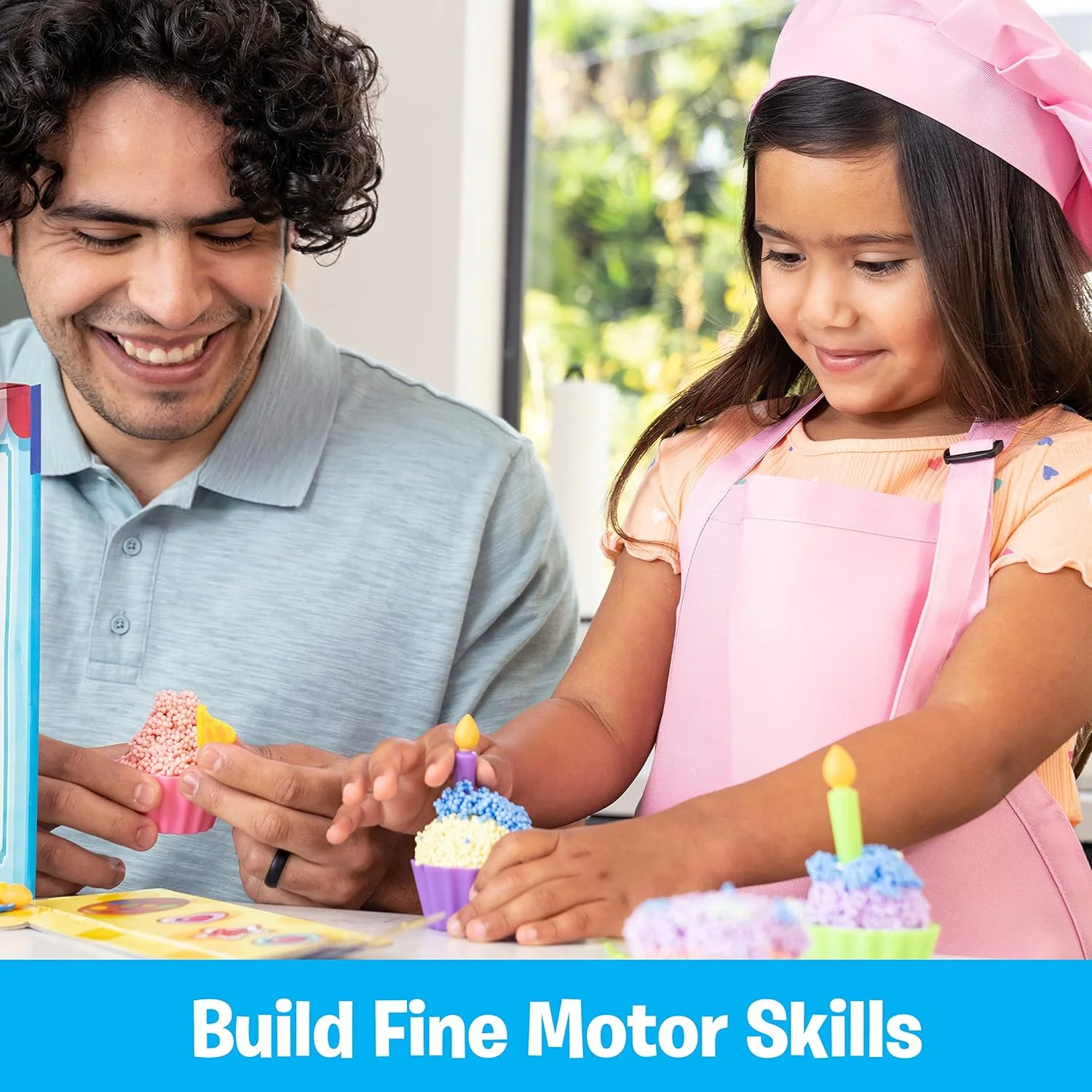 مجموعه کافه کاپ کیک Playfoam Educational Insights، با 5 رنگ Playfoam، غیر سمی، اسباب بازی حسی، هدیه برای پسران و دختران، 3 سال به بالا