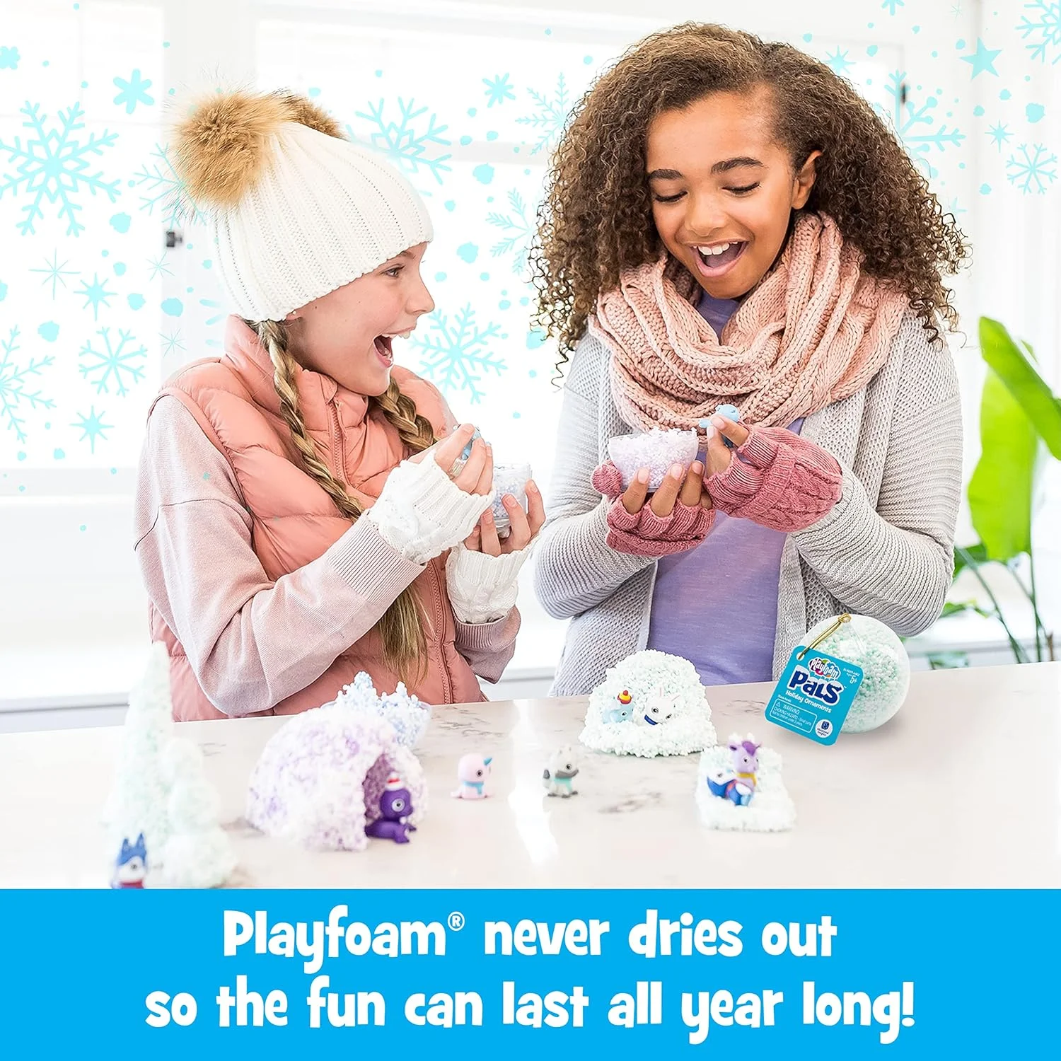 مجموعه 4 عددی تزئینات تعطیلات Playfoam Pals Educational Insights، اسباب بازی حسی و ضد استرس، هدیه برای پسران و دختران، 3 سال به بالا، انحصاری آمازون