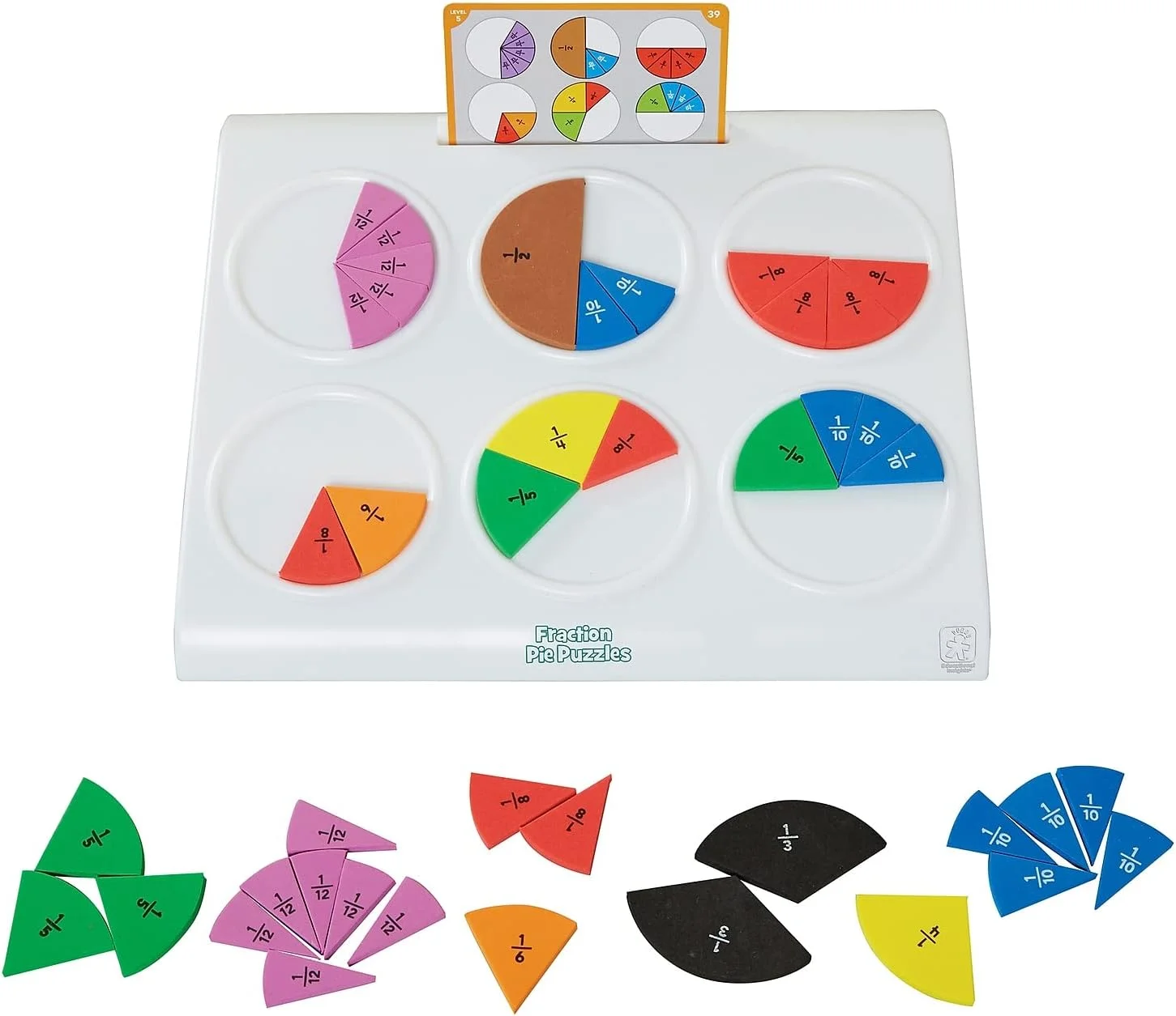 پازل های دایره ای آموزشی منابع یادگیری، چند رنگ، 33 x 29 سانتی متر پازل های دایره ای آموزشی منابع یادگیری، چند رنگ، 33 x 29 سانتی متر