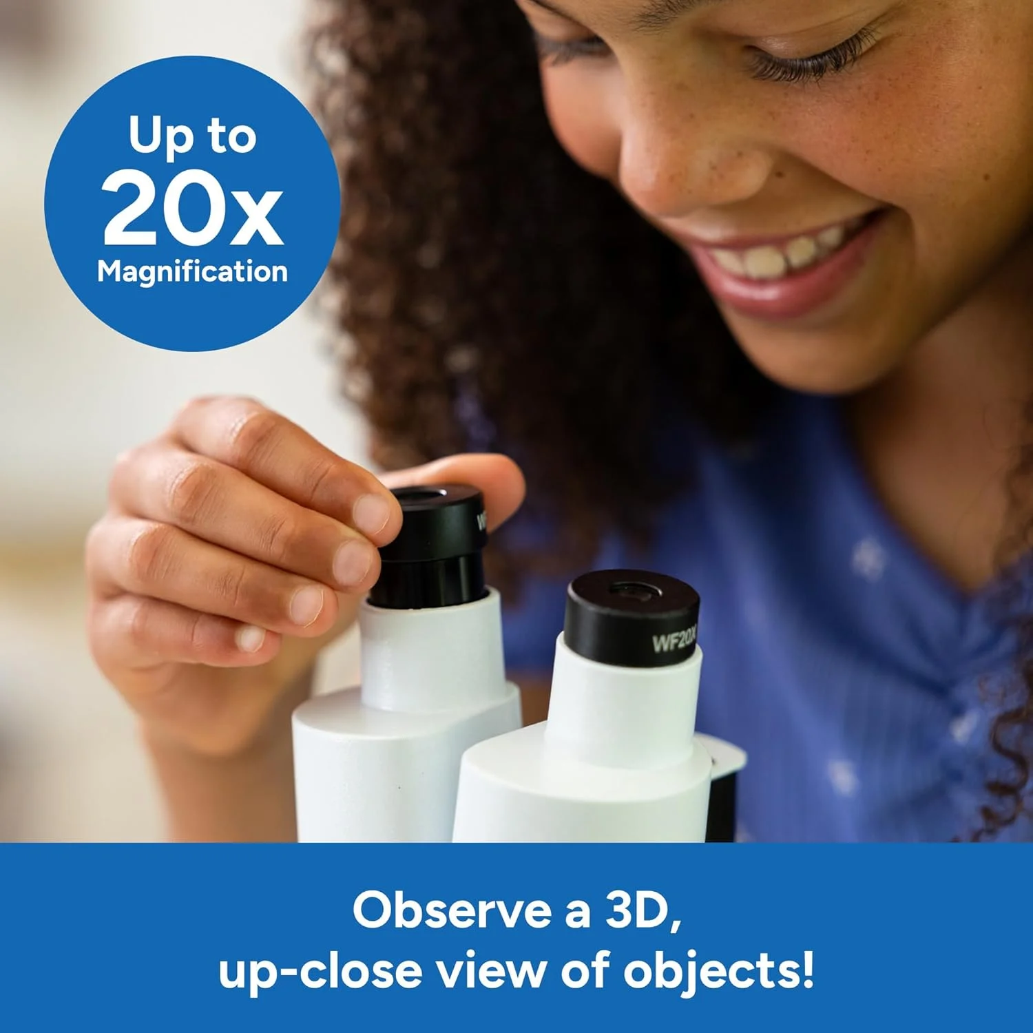 استریوسکوپ GeoSafari Educational Insights - میکروسکوپ استریو مقدماتی برای کودکان 8 سال به بالا، اسباب بازی های علمی برای کودکان