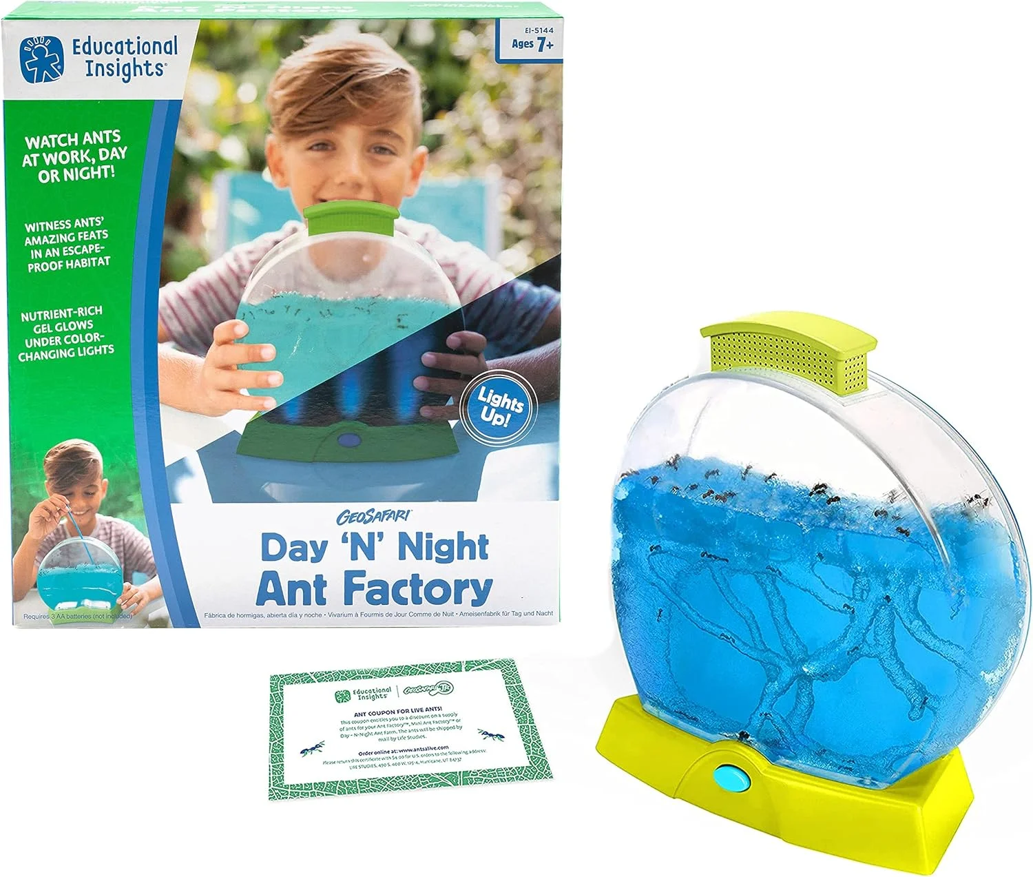 کارخانه مورچه روز و شب GeoSafari (کارخانه مورچه شب تاب) آموزش STEM، 7 سال به بالا