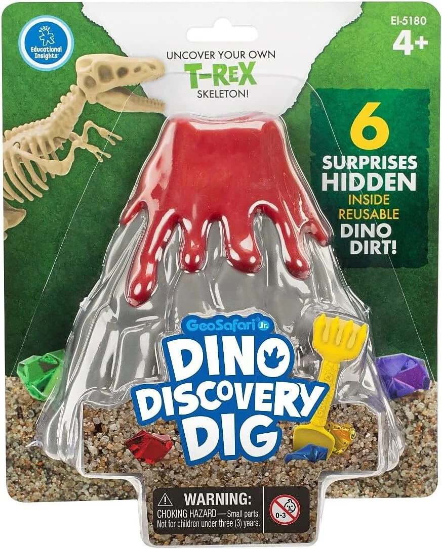 مجموعه فسیل تی‌رکس GeoSafari Jr. Dinosaur Discovery Dig از Educational Insights، اسباب‌بازی علمی، بازی برای دختران و پسران، 4 سال به بالا