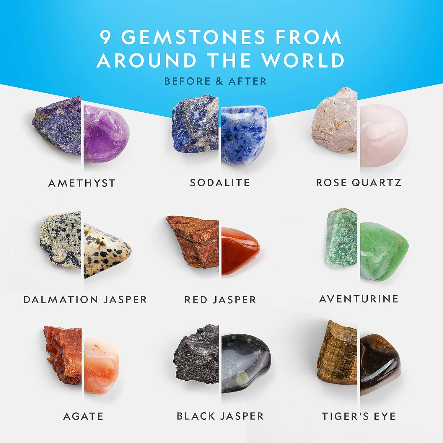 کیت بزرگ سنگ های قیمتی نشنال جئوگرافیک - 1.3 کیلوگرم