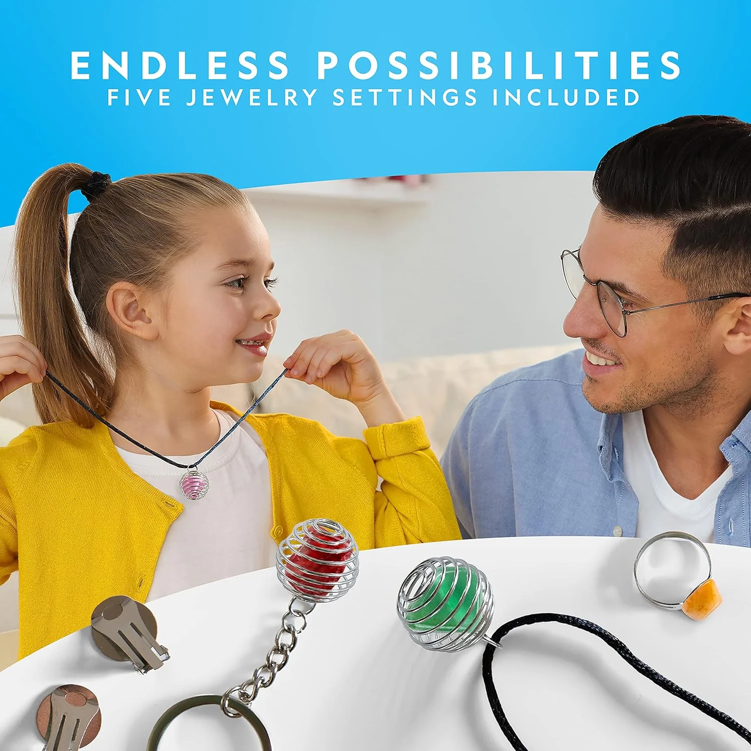 کیت شارژ مجدد سنگ‌ساب نشنال جئوگرافیک - مخلوط 2.2 کیلوگرمی سنگ برای صیقل دادن و سنگ‌های قیمتی خام - لوازم سنگ‌ساب شامل گریت و پولیش و سنگ‌های پرداخت‌نشده