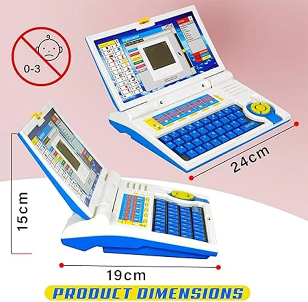 لپ تاپ آموزشی زبان انگلیسی TOY GARDEN برای کودکان، 20 فعالیت آموزشی با کنترل ماوس، یادگیری سرگرم کننده و تقویت مهارت برای پسران و دختران (چند رنگ)