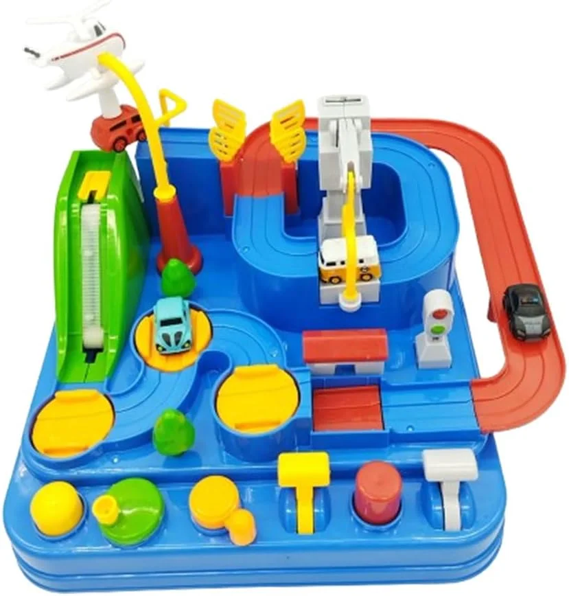 مجموعه اسباب بازی ماجراجویی ماشین TOY GARDEN، مجموعه بازی ماشین نجات شهری با مسیرهای مسابقه پازلی، پارکینگ گاراژ تعاملی، اسباب بازی آموزشی STEM برای پسران و دختران، 8 سال به بالا، بازی والدین و کودک