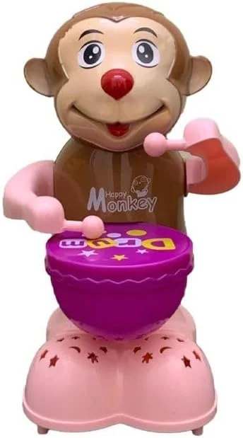 اسباب بازی میمون درامر موزیکال TOY GARDEN - اسباب بازی فعالیت نور و صدا برای کودکان، بازی ریتم سرگرم کننده با بازوهای متحرک، طراحی رنگارنگ، هدیه توسعه آموزشی برای نوزادان و کودکان نوپا