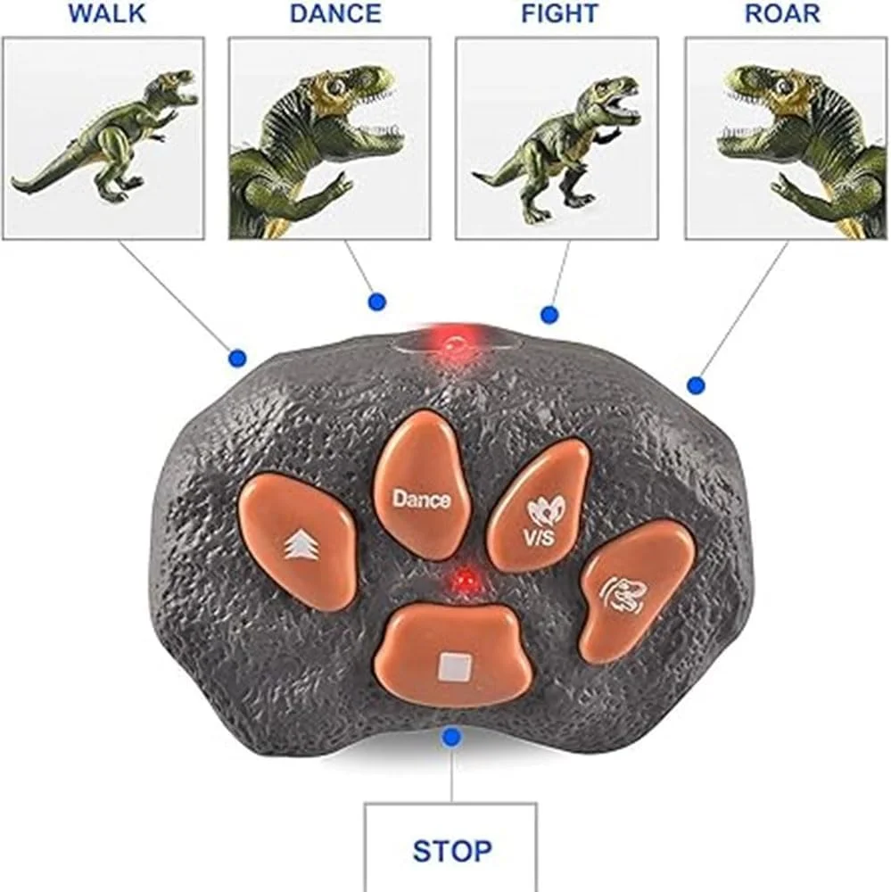 باغ اسباب بازی - اسباب بازی دایناسور کنترلی با نور و صدا - هدیه برای پسران 3 تا 12 سال. سرگرم کننده، آموزشی و تعاملی - اسباب بازی های دایناسور هیجان انگیز برای پسران