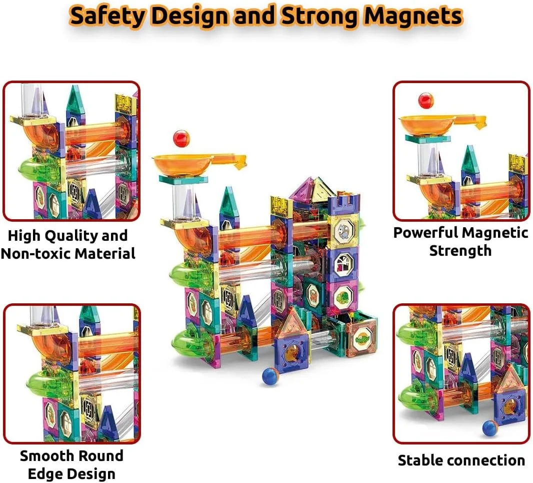 مجموعه بلوک های ساختنی مغناطیسی آموزشی باغ اسباب بازی، 94 قطعه برای سنین 2 تا 13 سال و بالاتر | مجموعه جادویی خلاقانه DIY برای کودکان و بزرگسالان | توسعه مهارت های STEM، شناختی و اجتماعی