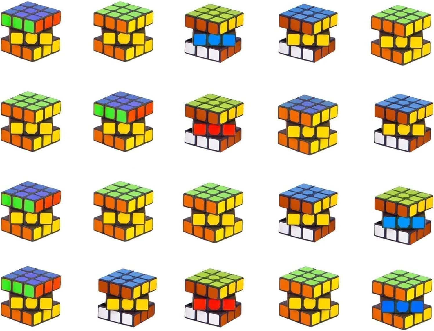 مجموعه 20 عددی مینی مکعب روبیک 3x3 TOY GARDEN - اندازه 3 سانتی متر، هدیه جشن تولد کودکان، جوایز کوچک، اسباب بازی های ضد استرس، پازل آموزشی فکری، جوایز کلاسی، هدیه تولد